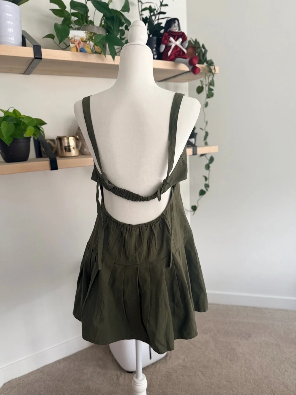 Free People Azasia Mini Dress Crystal Kelp